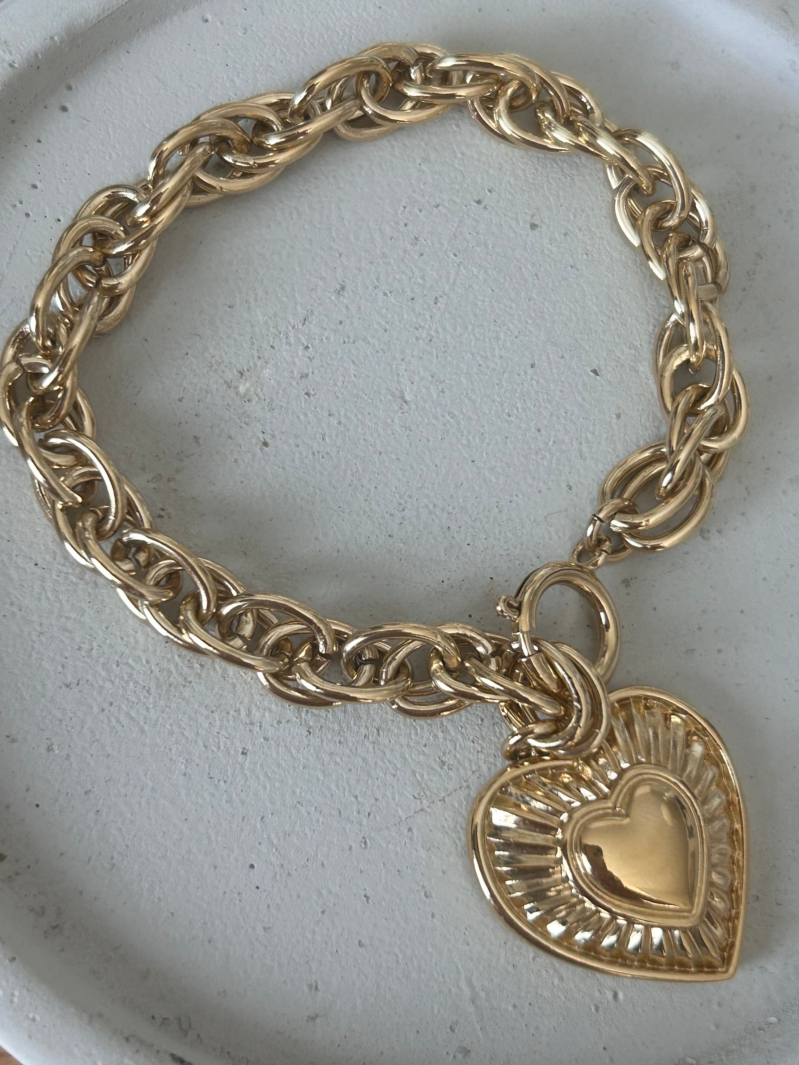 Heart chain bracelet