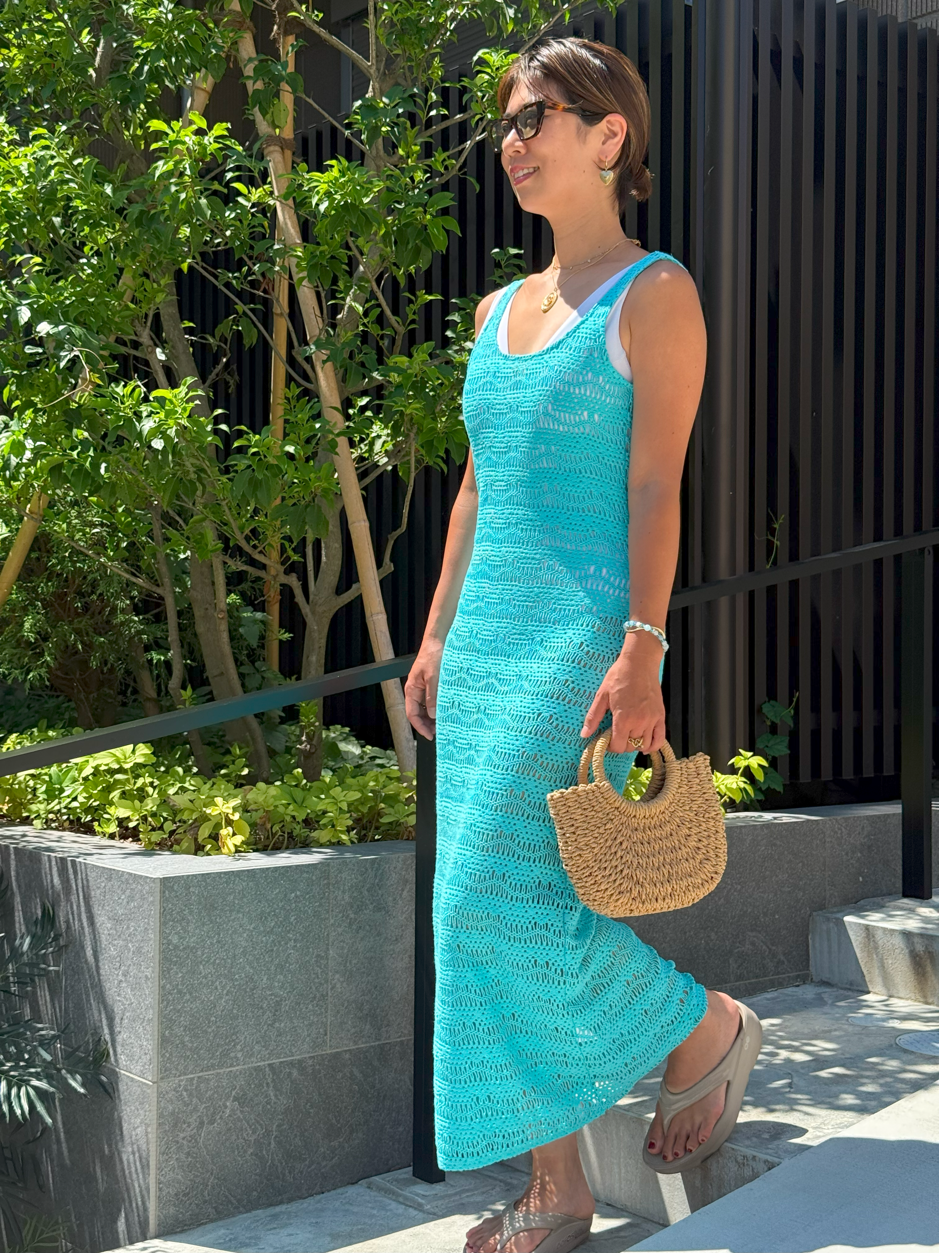BEACH BLUE KNIT DRESS