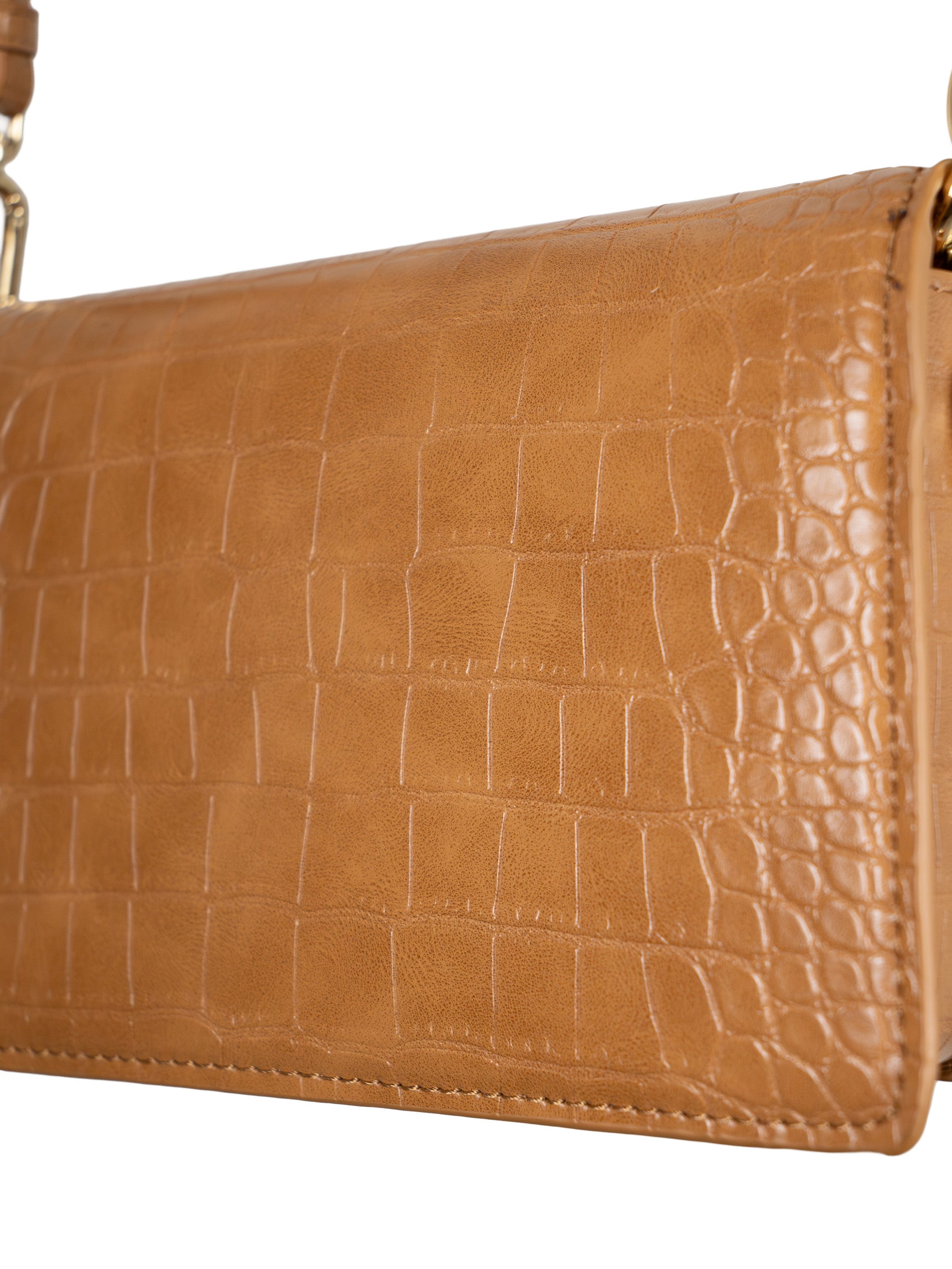 CROC-EMBOSSED LEATHER BAG