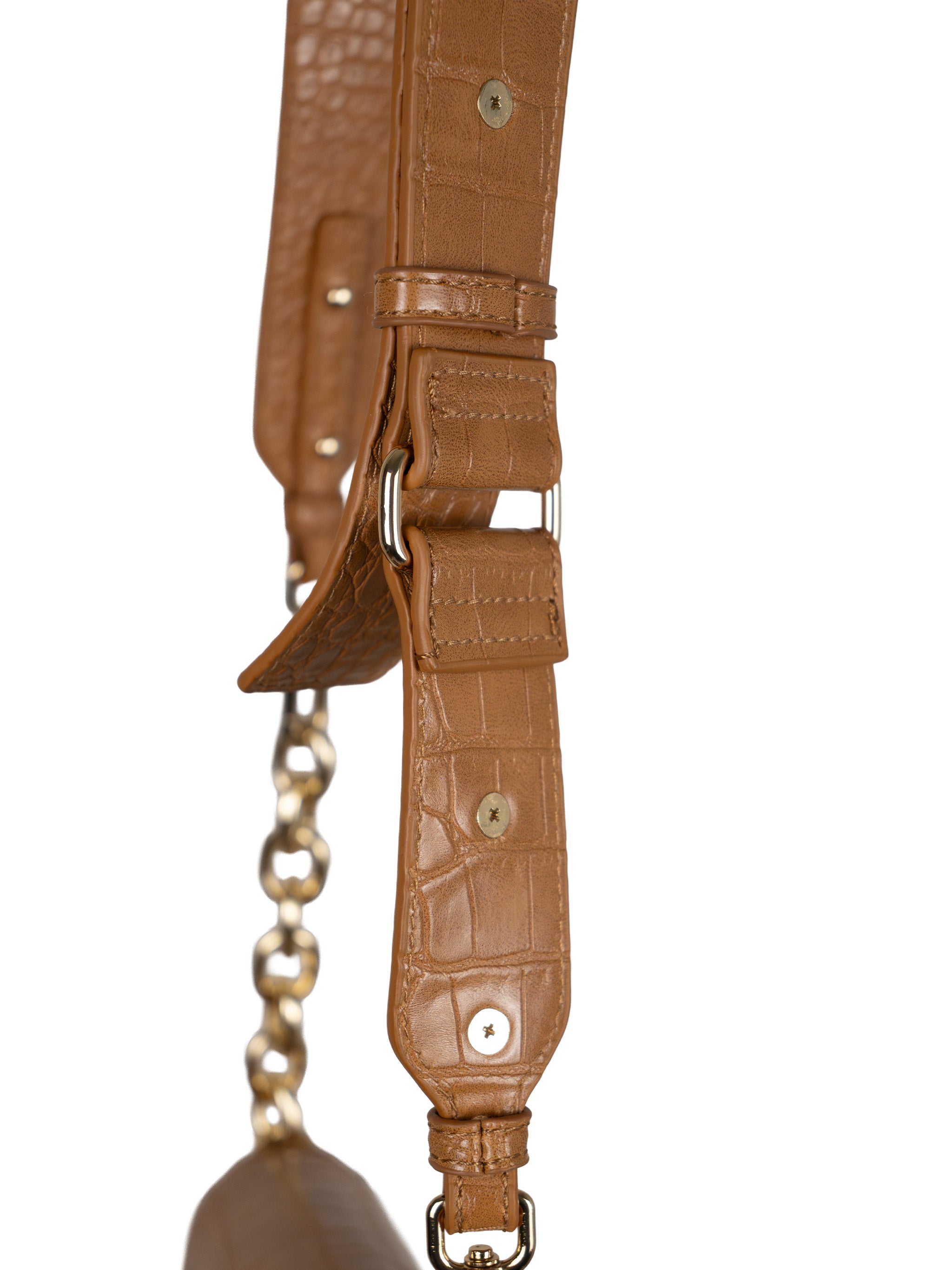 CROC-EMBOSSED LEATHER BAG