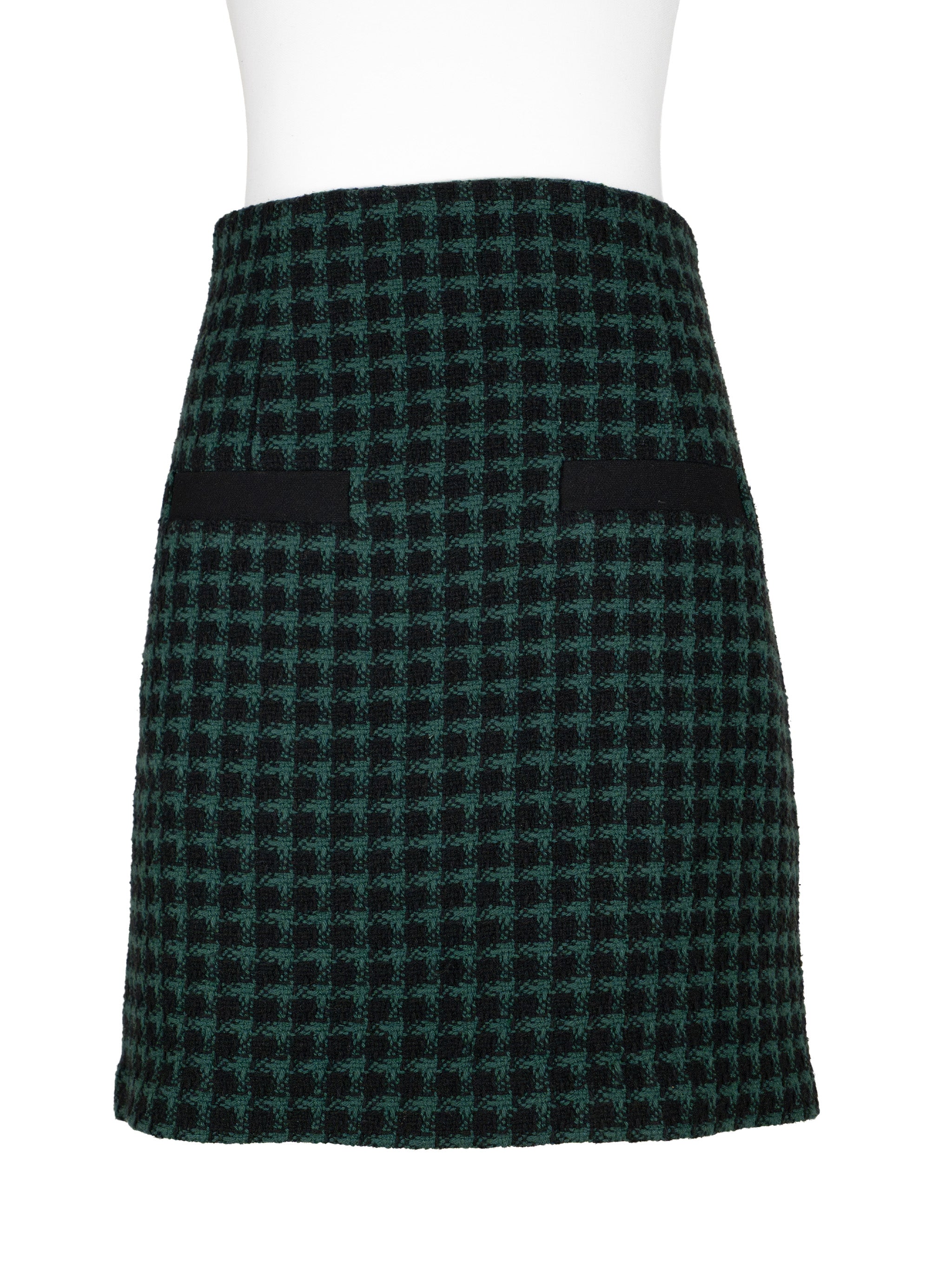 HOUNDSTOOTH TWEED SKIRT