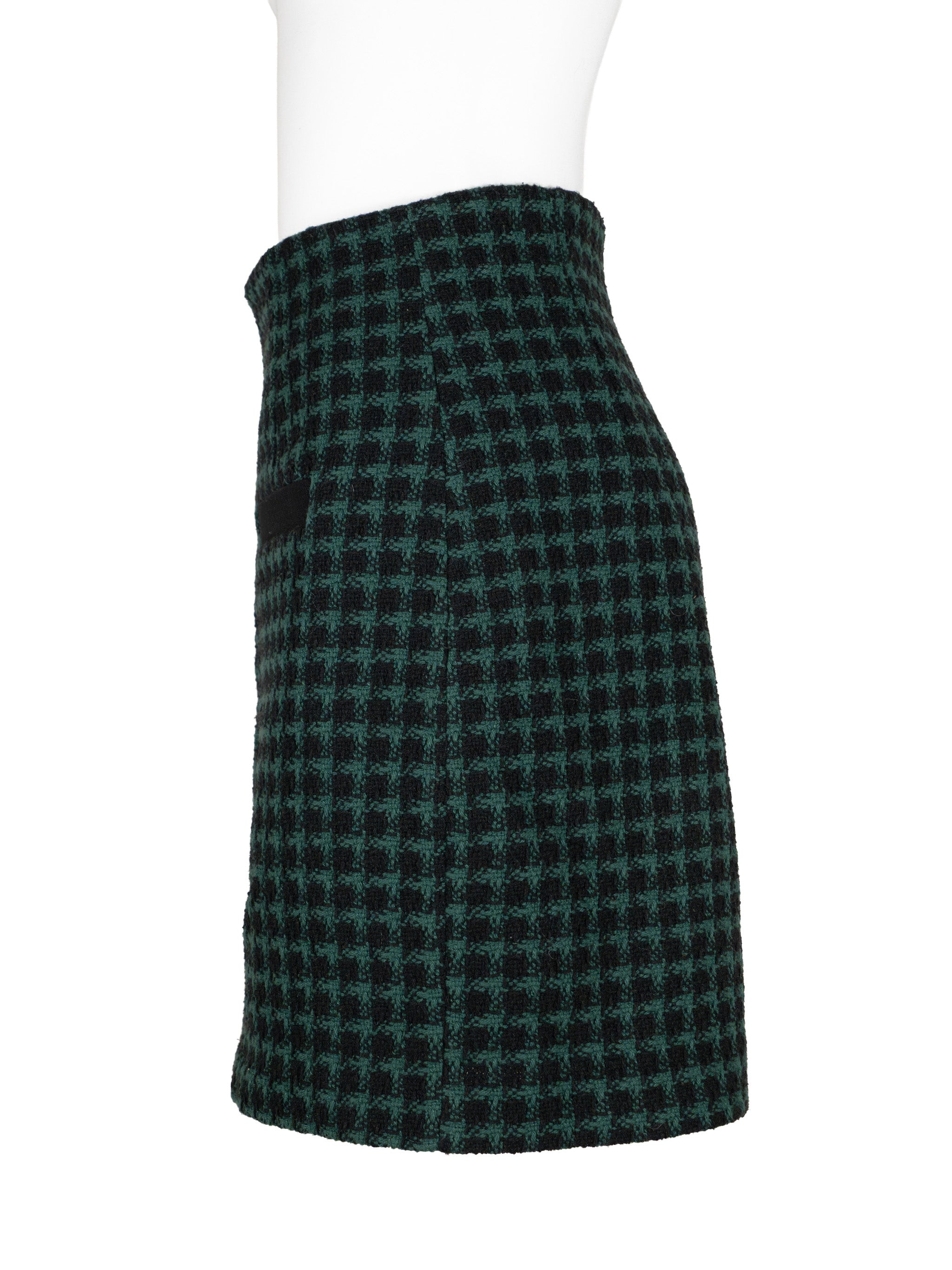 HOUNDSTOOTH TWEED SKIRT