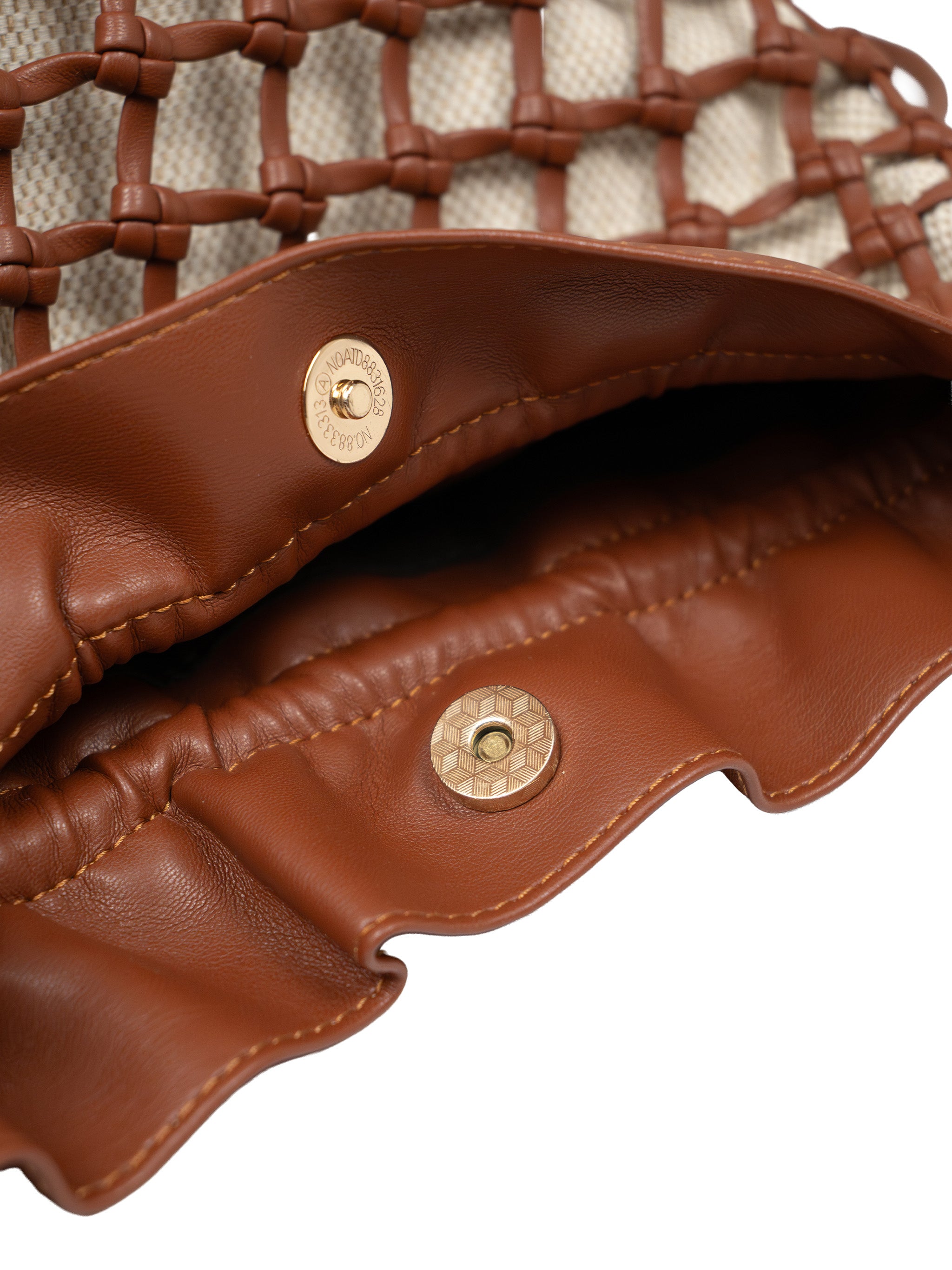 BROWN MESH BUCKET BAG